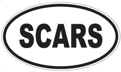 SCARS - Oval Sticker