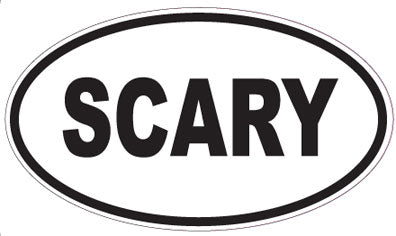 SCARY - Oval Sticker
