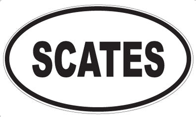 SCATES - Oval Sticker