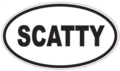 SCATTY - Oval Sticker