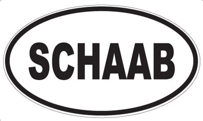 SCHAAB - Oval Sticker