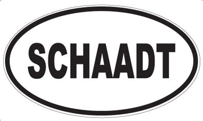 SCHAADT - Oval Sticker
