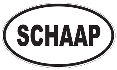 SCHAAP - Oval Magnet