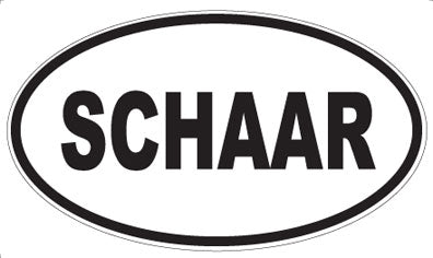 SCHAAR - Oval Sticker