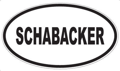 SCHABACKER - Oval Magnet