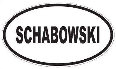 SCHABOWSKI - Oval Magnet