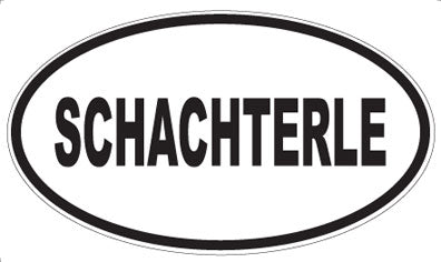 SCHACHTERLE - Oval Sticker