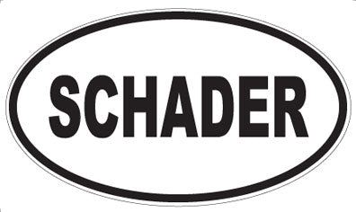 SCHADER - Oval Sticker
