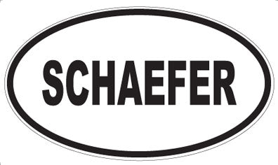 SCHAEFER - Oval Sticker