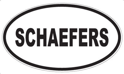 SCHAEFERS - Oval Sticker
