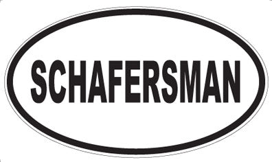 SCHAFERSMAN - Oval Sticker