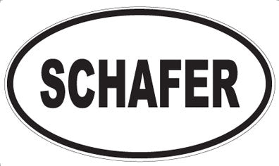 SCHAFER - Oval Magnet