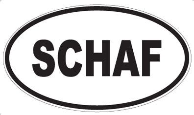 SCHAF - Oval Magnet