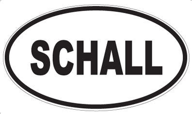 SCHALL - Oval Sticker