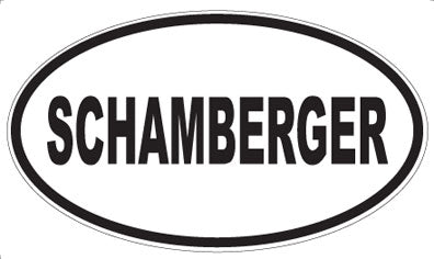 SCHAMBERGER - Oval Sticker