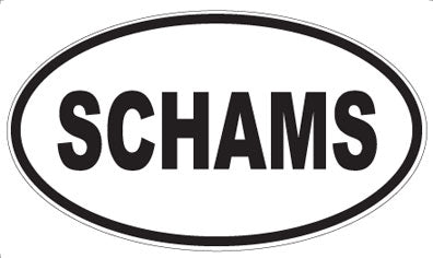 SCHAMS - Oval Sticker