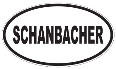 SCHANBACHER - Oval Sticker