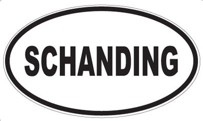 SCHANDING - Oval Sticker