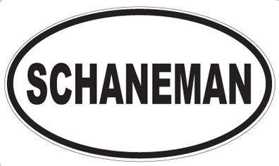 SCHANEMAN - Oval Sticker