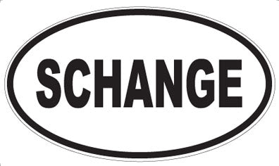 SCHANGE - Oval Sticker
