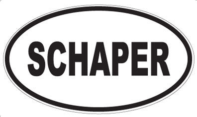 SCHAPER - Oval Sticker