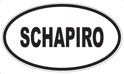 SCHAPIRO - Oval Sticker