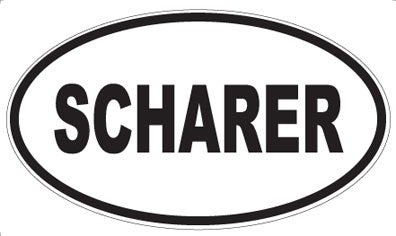 SCHARER - Oval Sticker
