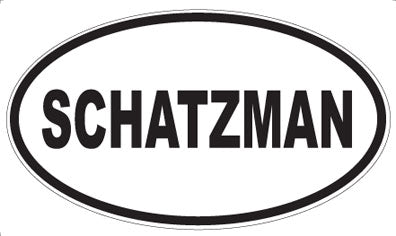 SCHATZMAN - Oval Sticker