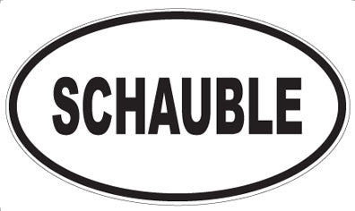 SCHAUBLE - Oval Sticker