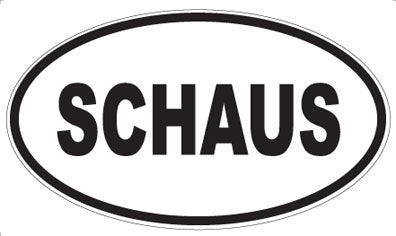 SCHAUS - Oval Sticker