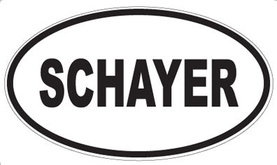 SCHAYER - Oval Magnet