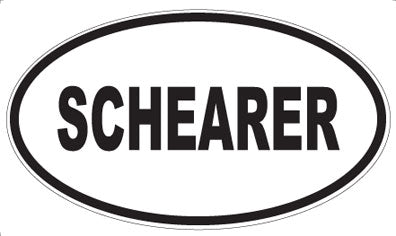 SCHEARER - Oval Magnet