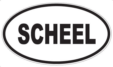 SCHEEL - Oval Sticker