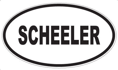 SCHEELER - Oval Sticker