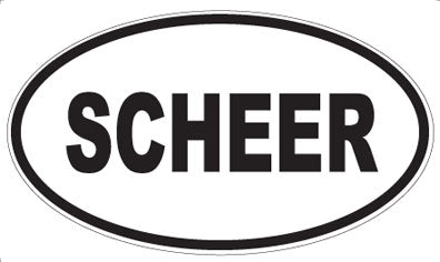 SCHEER - Oval Sticker