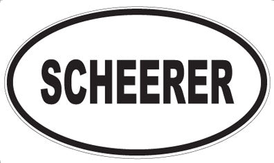 SCHEERER - Oval Magnet