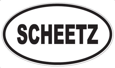 SCHEETZ - Oval Sticker