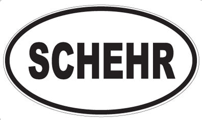 SCHEHR - Oval Sticker