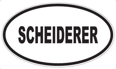 SCHEIDERER - Oval Magnet