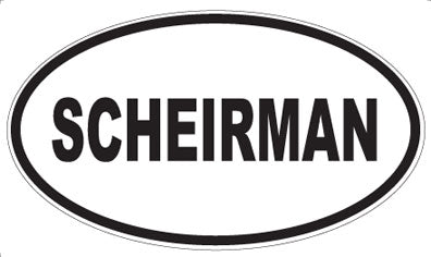 SCHEIRMAN - Oval Magnet