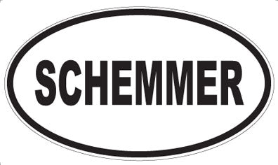 SCHEMMER - Oval Sticker