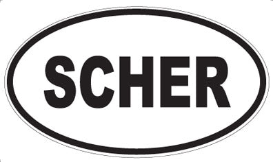 SCHER - Oval Sticker