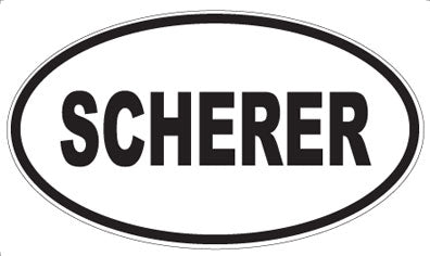 SCHERER - Oval Magnet
