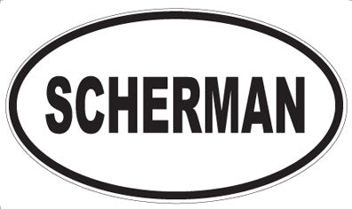 SCHERMAN - Oval Sticker
