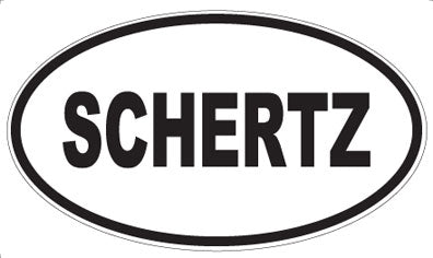 SCHERTZ - Oval Sticker