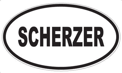 SCHERZER - Oval Sticker