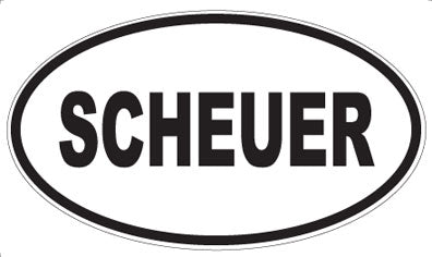 SCHEUER - Oval Sticker
