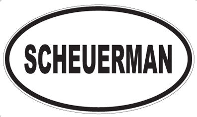 SCHEUERMAN - Oval Sticker