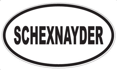 SCHEXNAYDER - Oval Magnet