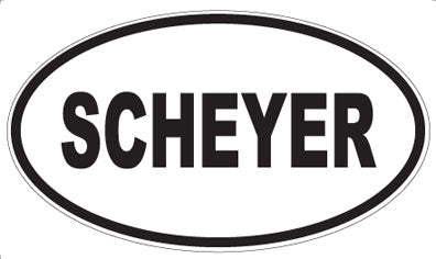 SCHEYER - Oval Sticker